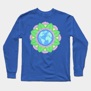 Floral Earth Long Sleeve T-Shirt